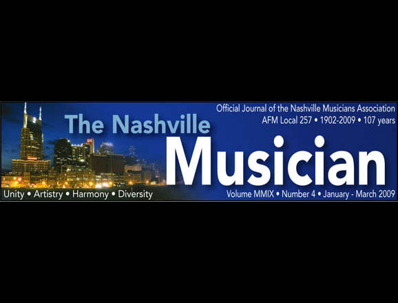 Masthead redesign for the Nashville Musician's Union Newsletter