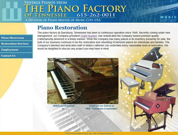 The Piano Factory of Dyersburg website