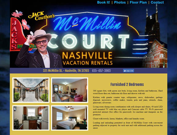 McMillin Court - Vacation Rentals website
